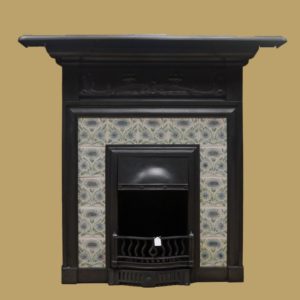 Reclaimed Cast Iron Combination Tiled Fireplace