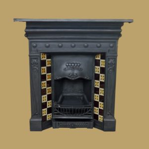 Art Nouveau Tiled Fireplace