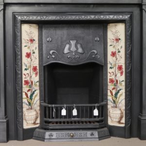 Reclaimed Art Nouveau Cast iron insert