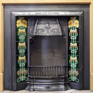 Reproduction Tiled Cast Iron Insert