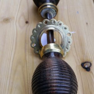 Ebony Beehive Rim Lock Knobs