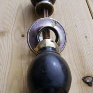 Ebony Rim Lock Knobs