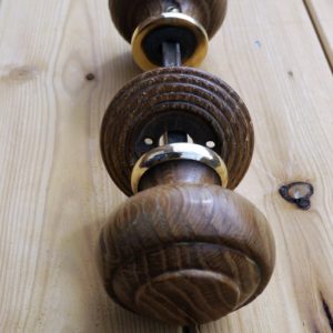 Reclaimed Wooden Rim Lock Knobs