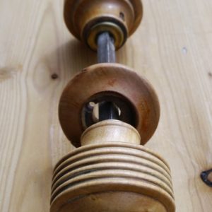 Reeded Wooden Rim lock Knobs