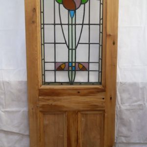 Reclaimed 3 Panel Stained Glass Door