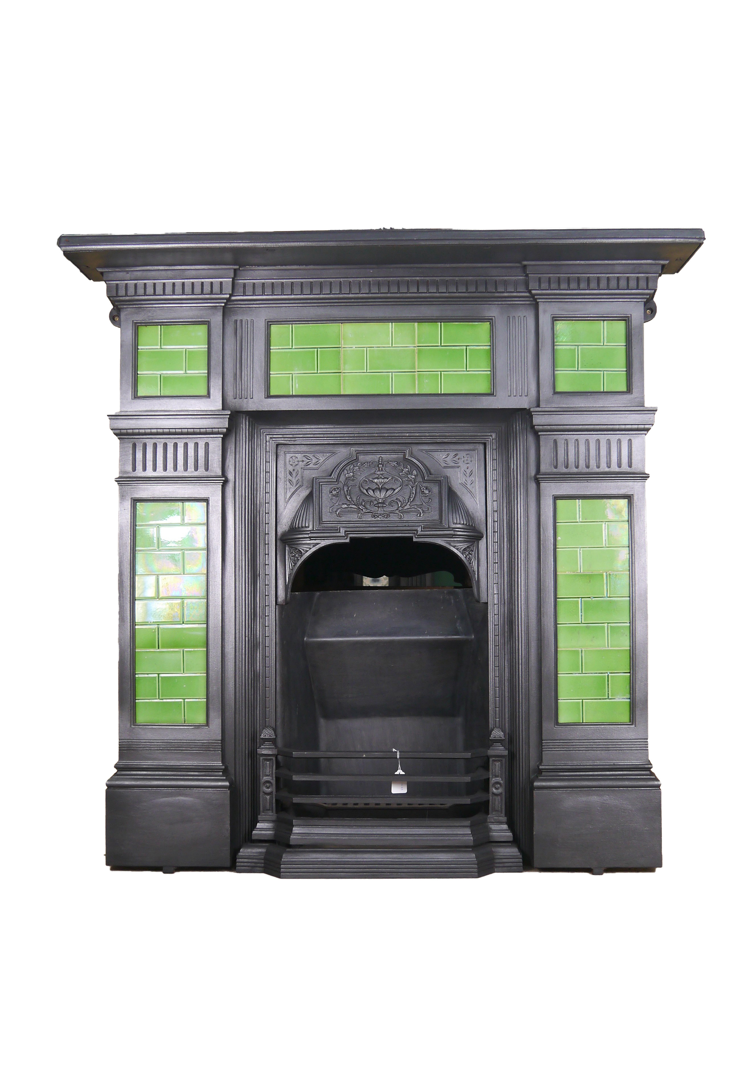 Antique Tiled Combination Fireplace