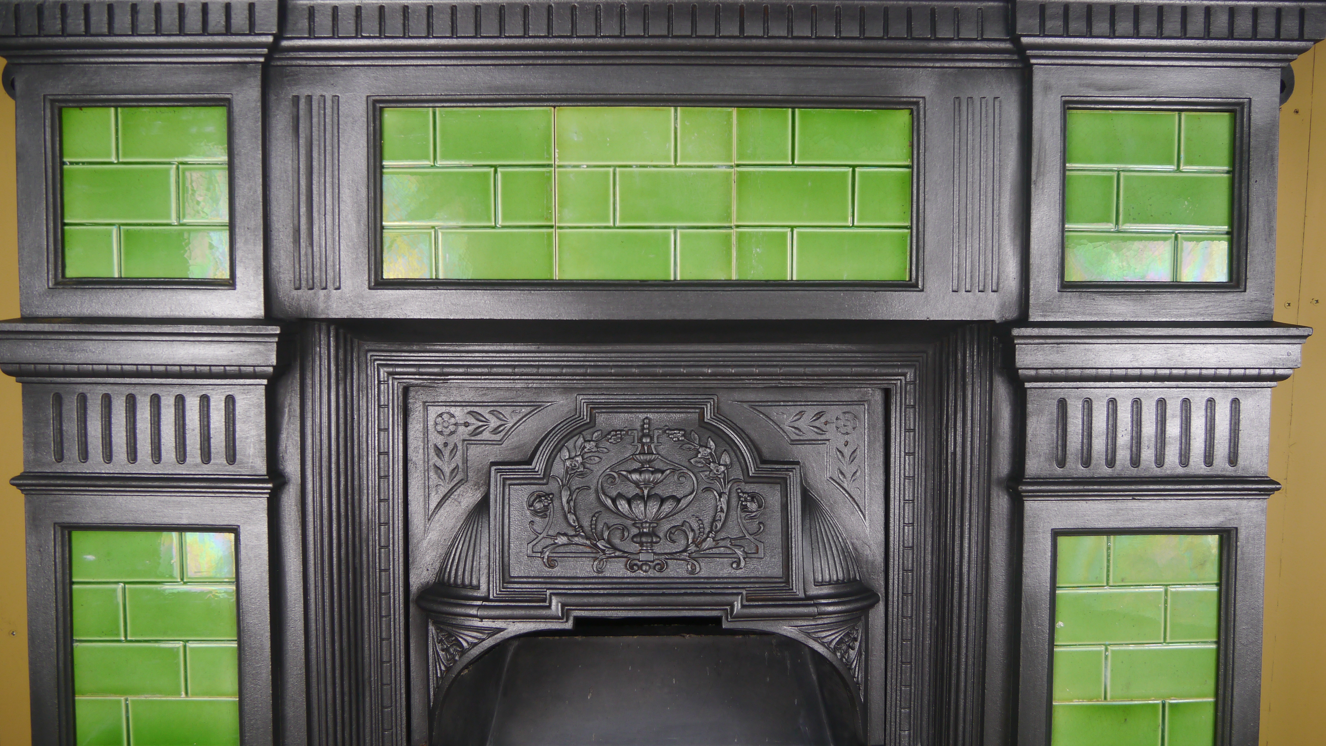 Antique Tiled Combination Fireplace - Image 2