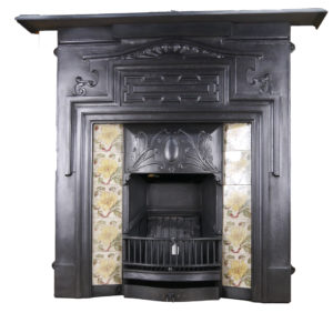 Large Cast Iron Combination Fireplace