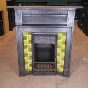 Old Tiled Cast Iron Combination Fireplace