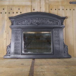 Antique Cast Iron Overmantle