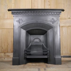 Restored Antique Cast Iron Combination Fireplace