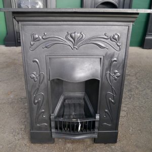 Beautiful Art Nouveau Cast Iron Combination Fire