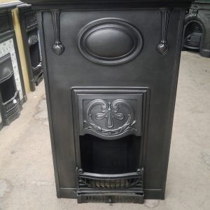 Tall Reclaimed Cast Iron Combination Fireplace