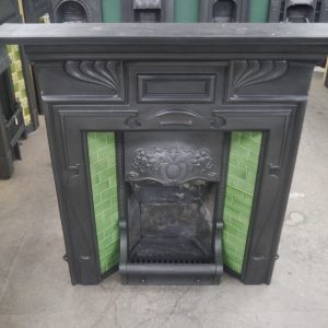 Reclaimed Cast Iron Tiled Combination Fireplace