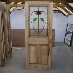 Art Nouveau Stained Glass Door