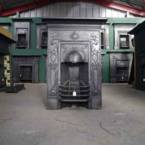 Cast Iron Combination Art Nouveau Fire