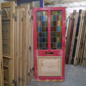 Reclaimed Victorian Stained Glass Front Door