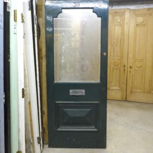 Reclaimed Victorian Door With Original Etched Glass
