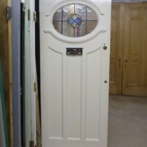 Reclaimed Stained Glass Exterior Door