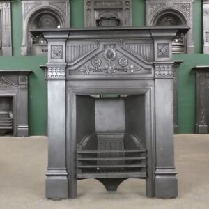 Antique Victorian Cast Iron Combination Fireplace