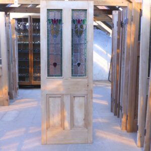Reclaimed Stained Glass Victorian Door